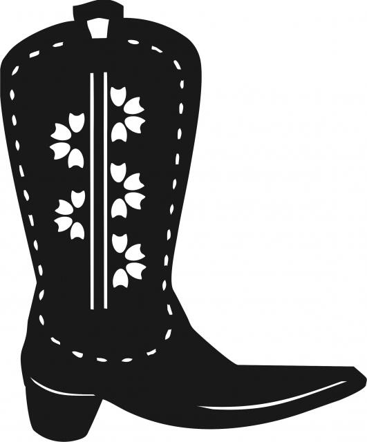 Cowgirl Boot Silhouettes Laser Cut Appliques