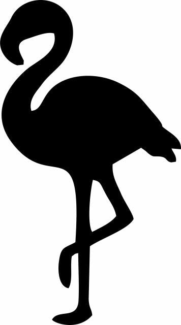 Flamingo Silhouette Laser Cut Appliques