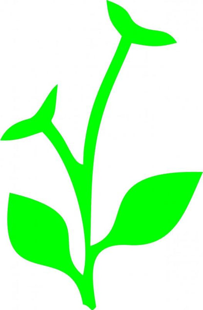 Flower Stem w/Leaf Large Laser Cut Appliques