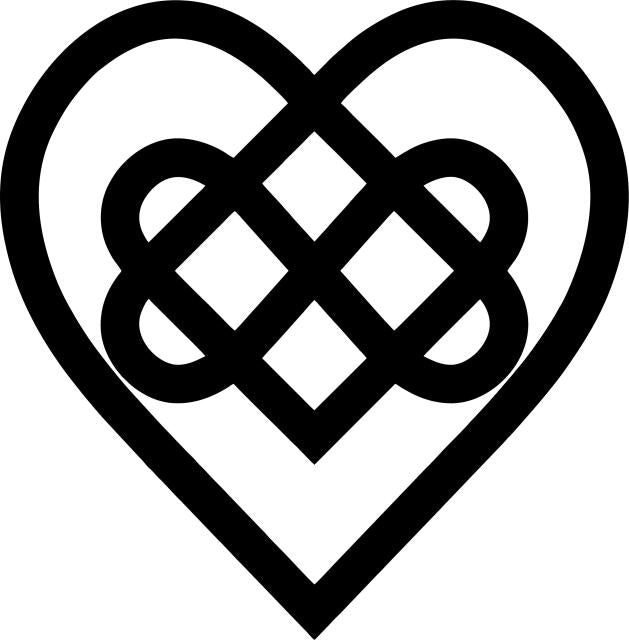 Celtic Bound Hearts Silhouette Laser Cut Appliques