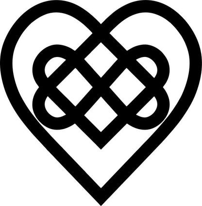 Celtic Bound Hearts Silhouette Laser Cut Appliques