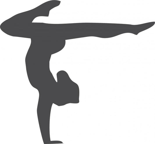 Gymnast Floor Exercise Silhouette Laser Cut Appliques
