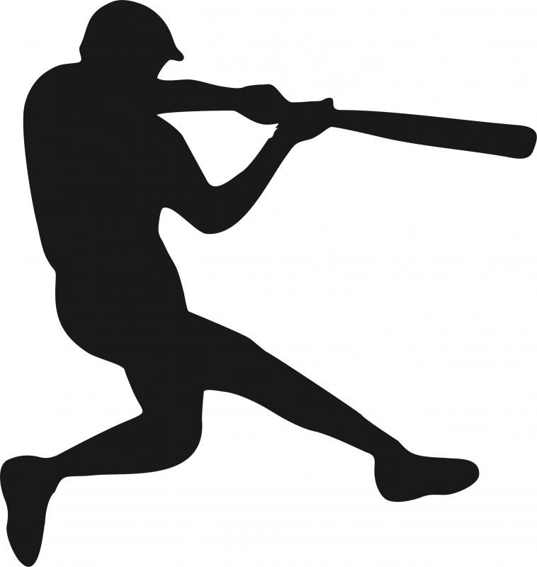 Baseball Batter Silhouette Laser Cut Appliques