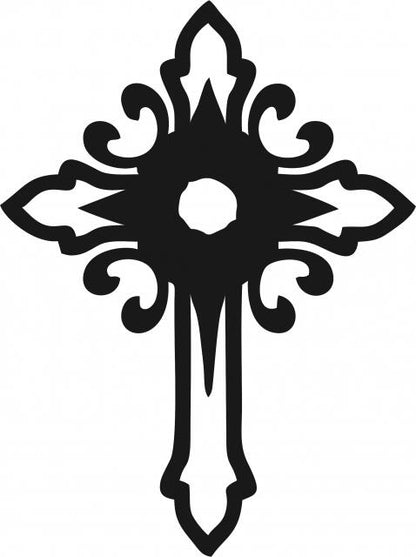 Cross #4 Silhouette Laser Cut Appliques
