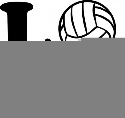LOVE - Volleyball Laser Cut Silhouettes