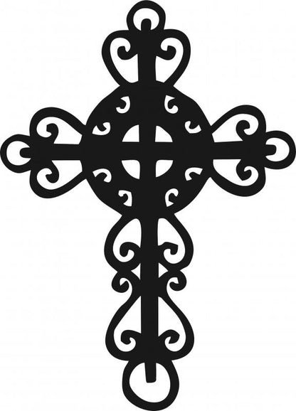 Cross #6 Silhouette Laser Cut Appliques