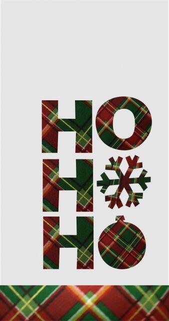 Towel Applique Kit - HO HO HO Laser Cut