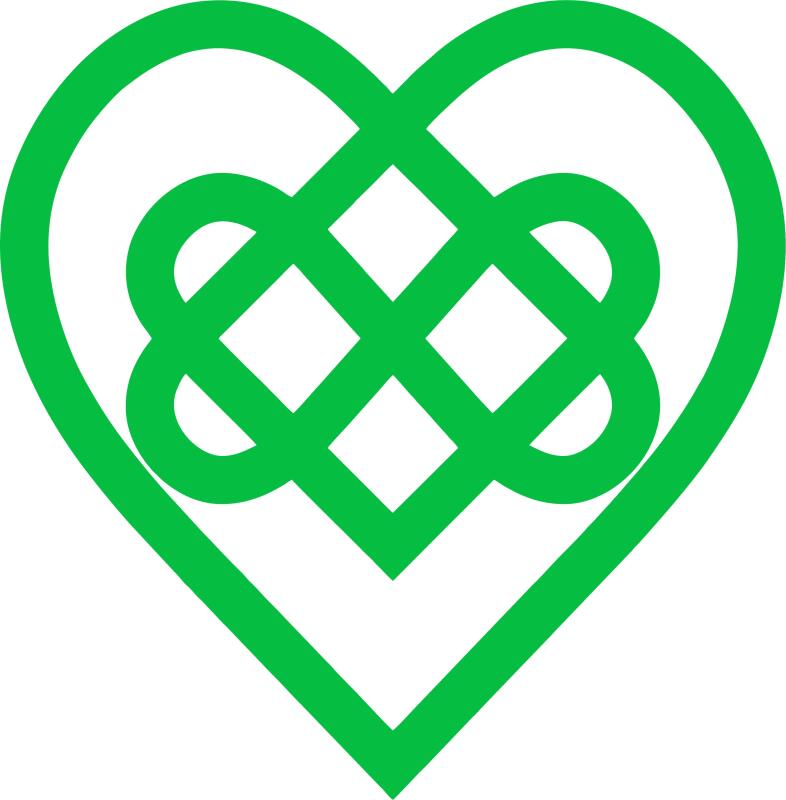 Celtic Bound Hearts Silhouette Laser Cut Appliques