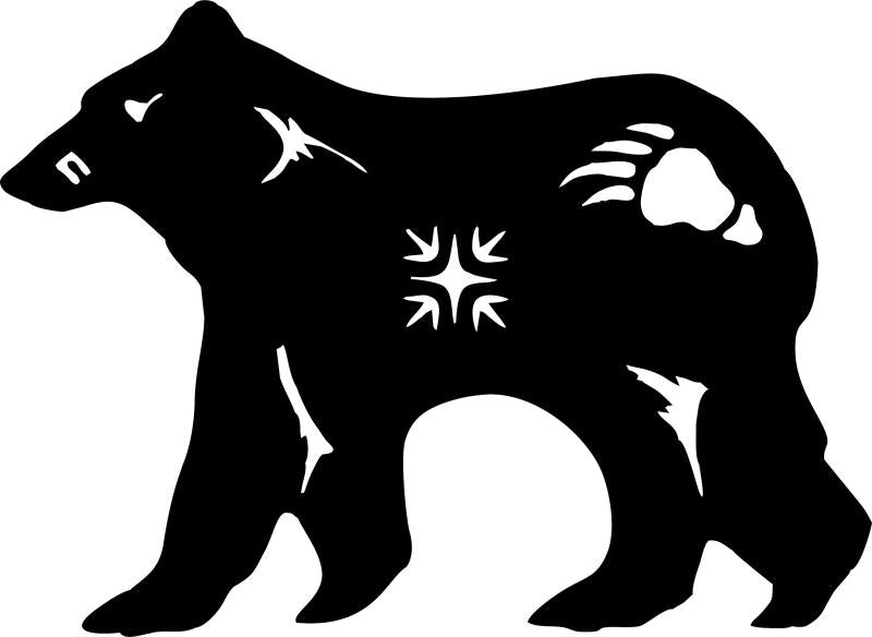 Bear Symbol Silhouette Laser Cut Appliques