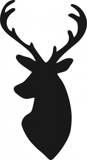 Deer Head #1 Silhouette Laser Cut Appliques