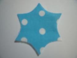 Flower Center Pointed Laser  Cut Appliques (Size: with FUSIBLE - 2.25"H, Color: Tonal - Pastel Yellow)