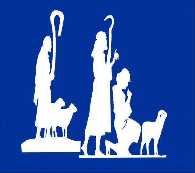 Nativity - Shepherds Kneeling Set Laser Cut Appliques