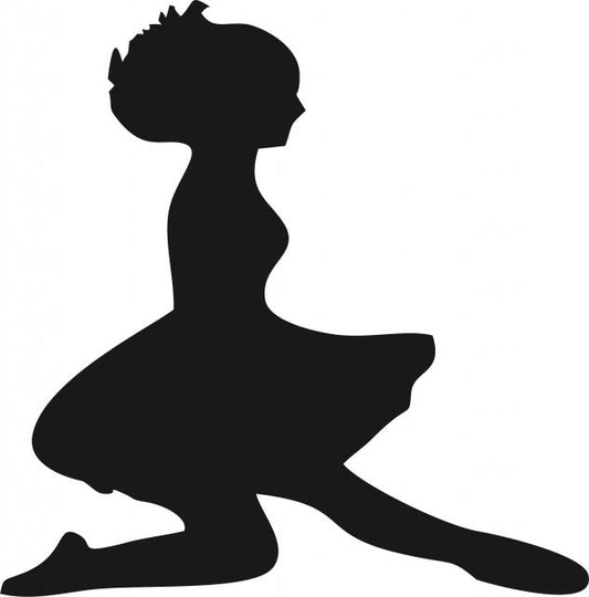 Irish Dancer 'Leap' Silhouette Laser Cut Appliques (Size: with FUSIBLE - 9"H, Direction: facing right)