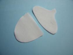 Acorn Laser Cut Appliques Set of 2 (Size: 2"W, Color: White )