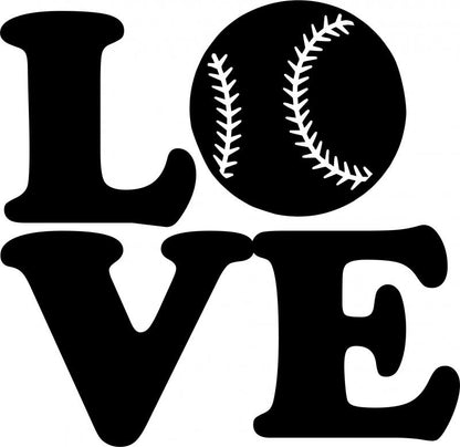 KIT - LOVE - Baseball Laser Cut Silhouettes
