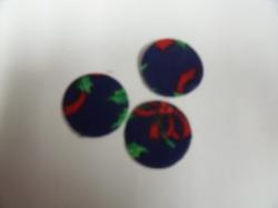 Christmas Holly Berries  Set of 3 Die Cut Appliques