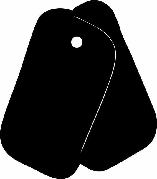 Dog Tags Laser Cut Silhouette