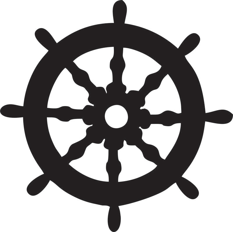 Ship's Wheel Silhouette Laser Cut Appliques