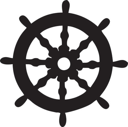 Ship's Wheel Silhouette Laser Cut Appliques