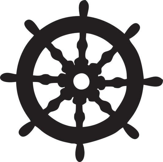 Ship's Wheel Silhouette Laser Cut Appliques