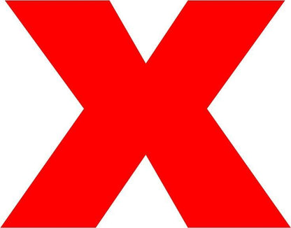 Letter - "x" Lowercase Laser Cut Appliques