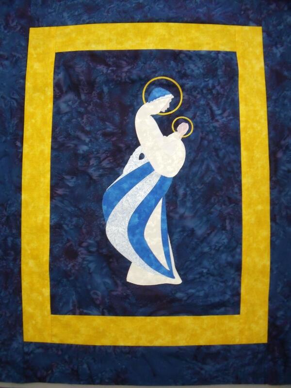 Madonna & Child Appliqued Quilt