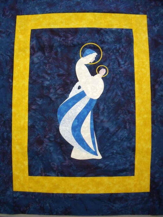 Madonna & Child Appliqued Quilt