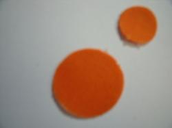 Flower Centers Round Laser Cut Appliques (Size: 1", Color: Orange  )