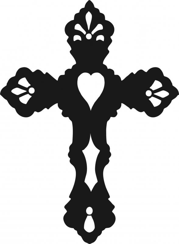 Cross #3 Silhouette Laser Cut Appliques