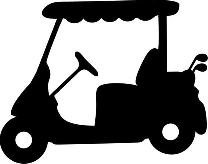 Golf Cart Silhouette Laser Cut Appliques
