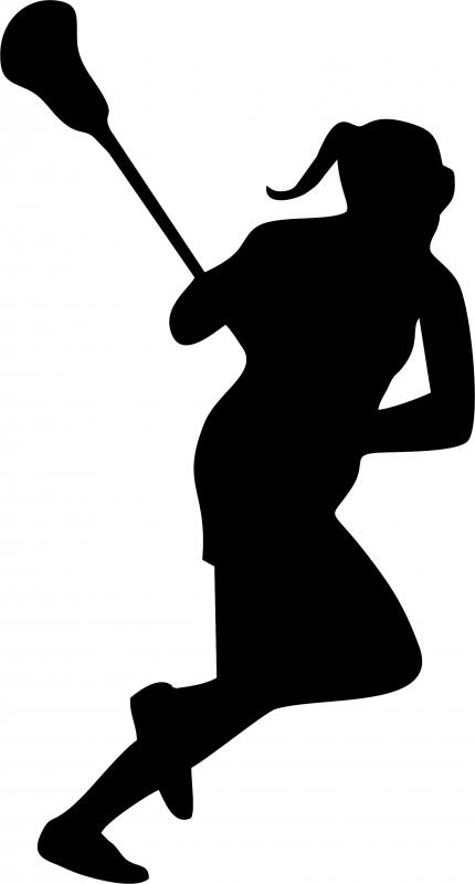 Lacrosse Player #3 Silhouette Laser Cut Appliques