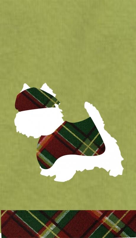 Towel Applique Kit - Westie Laser Cut