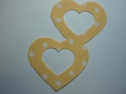 Double Nested Heart Laser Cut Appliques