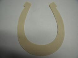 Horseshoe Laser Cut Appliques (Size: 6"H, Color: Tan/Beige )