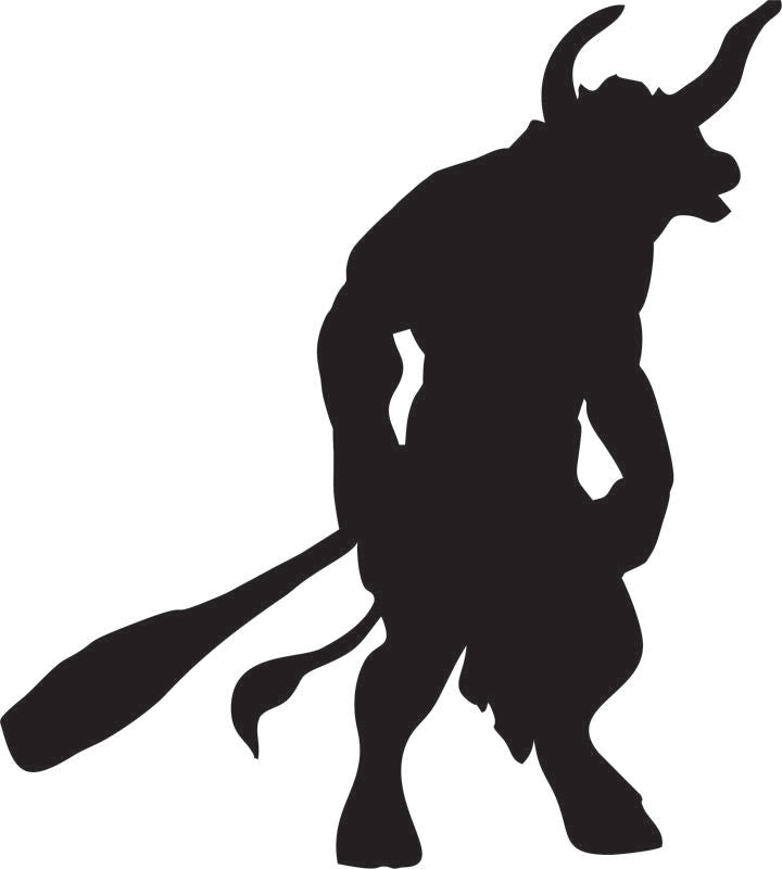 Minotaur Silhouette Laser Cut Appliques
