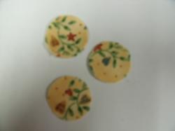 Christmas Holly Berries  Set of 3 Die Cut Appliques