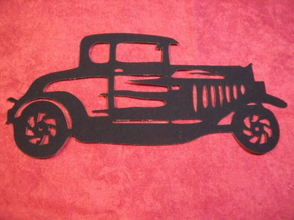 Antique Vintage Street Rod Silhouette Laser Cut Appliques