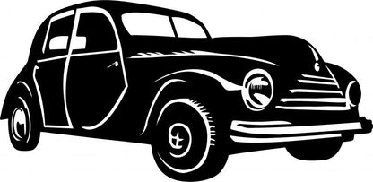 Antique Vintage 1940's Sedan Silhouette Laser Cut Appliques