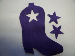 Cowboy Boot Laser Cut Appliques