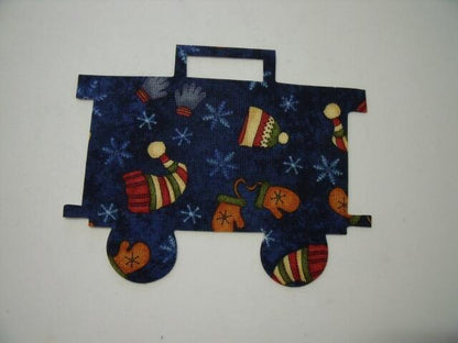 Christmas Train Caboose Laser Cut Appliques