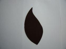 Flower Leaves Laser Cut Appliques (Size: Large, Color: Brown )