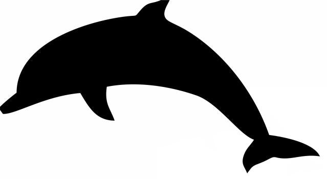 Dolphin Silhouette Laser Cut Appliques
