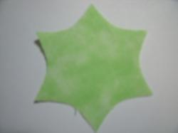 Flower Center Pointed Laser  Cut Appliques (Size: 2.25"H, Color: Tonal - Pastel Green)