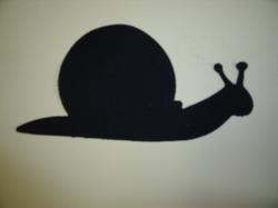 Snail Laser Cut Appliques (Size: 5"W, Color: Brown , Direction: Facing right)