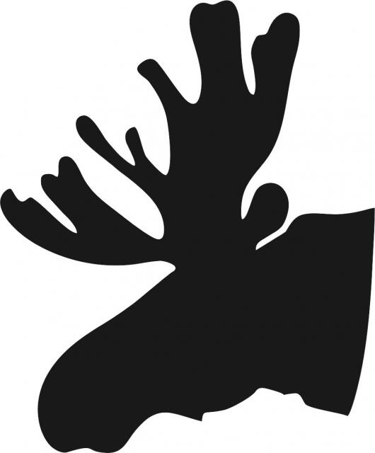 Moose Head One Set of Antlers Laser Cut Appliques