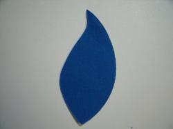 Flower Leaves Laser Cut Appliques (Size: Medium, Color: Blue )