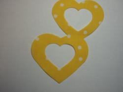 Double Nested Heart Laser Cut Appliques