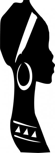 African Woman - Tabia Silhouette Laser  Cut Appliques