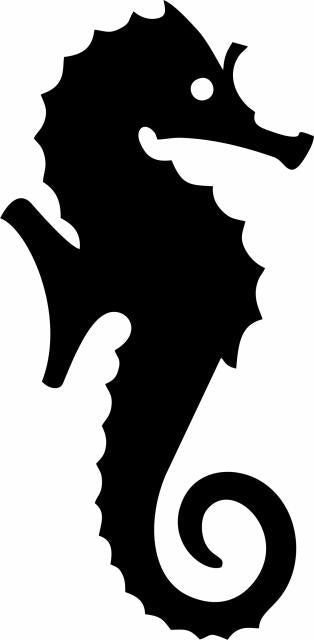 Seahorse Silhouette Laser Cut Appliques