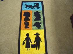 Amish Woman Portrait Silhouette Laser Cut Appliques